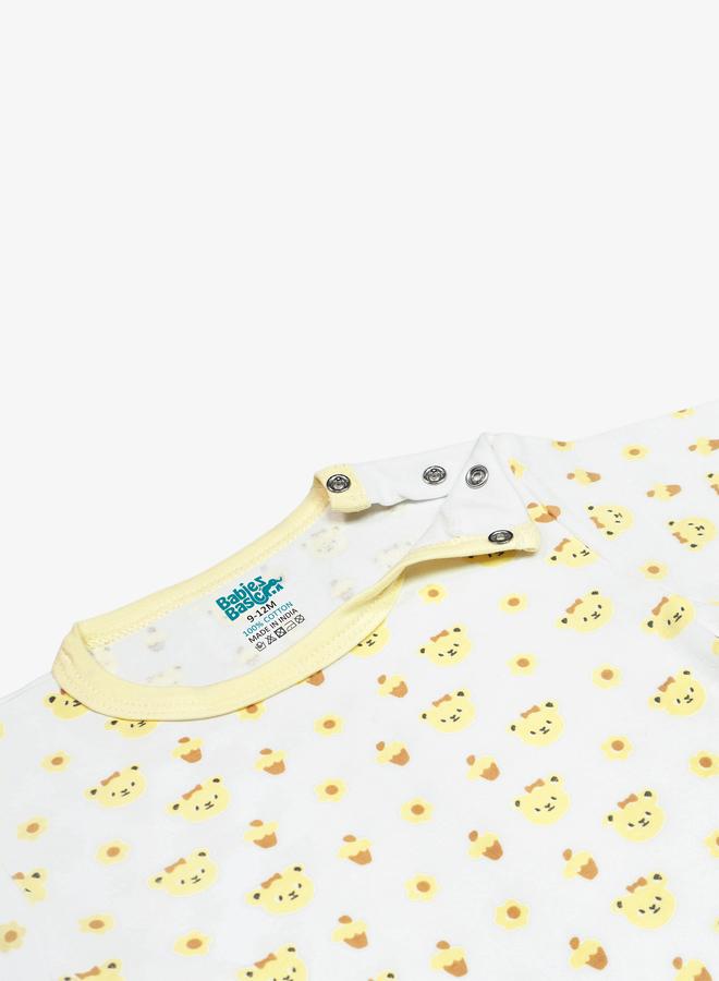 بابيز_بيسك طقم 5 قطع - مريلة، رومبر، قفازات، قبعة، وبدلة نوم - Image 5